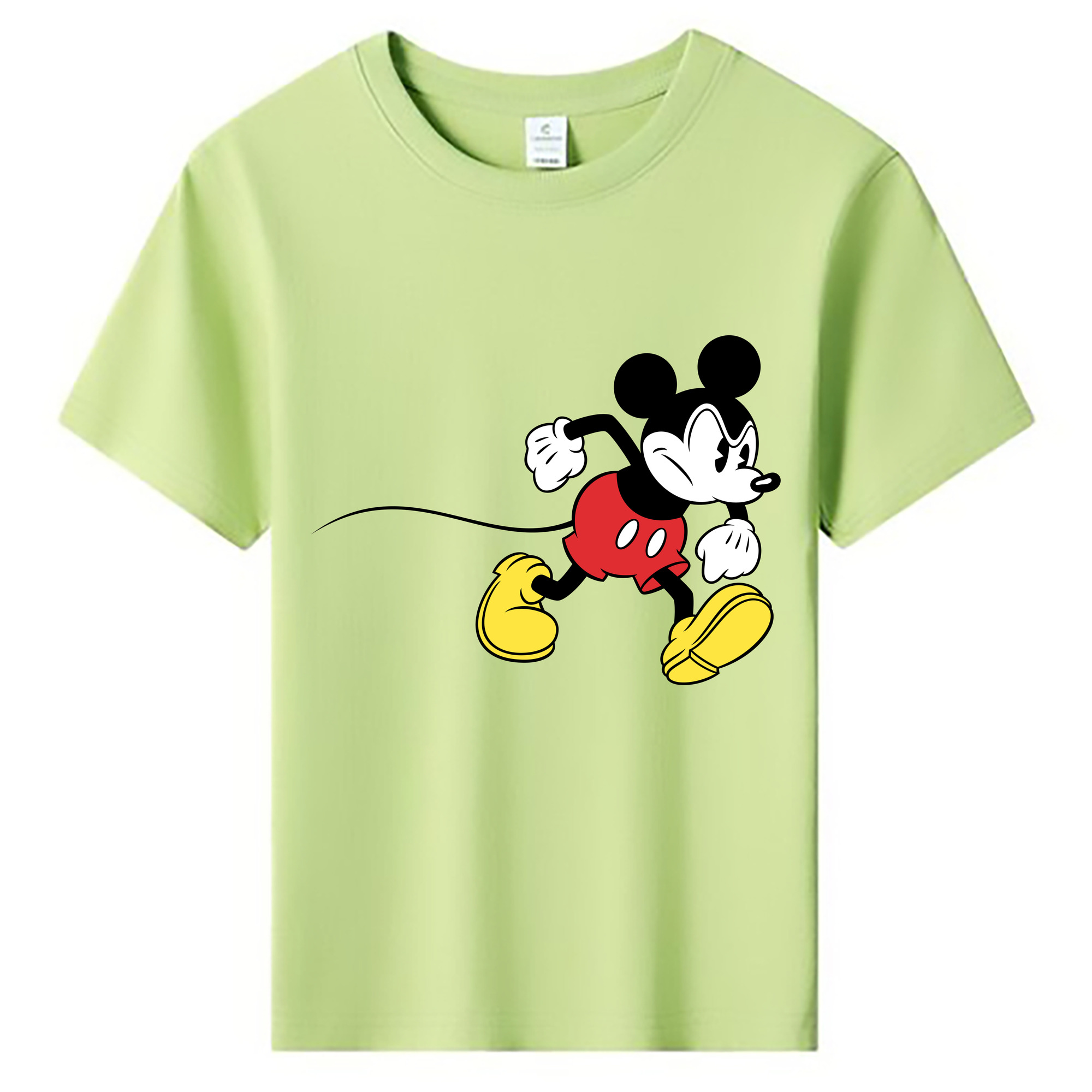 ミッキーマウス Mickey Mouse 綿100％キッズTシャツ（フロントプリント）
